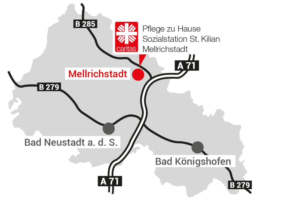 Karte zur Sozialstation Mellrichstadt